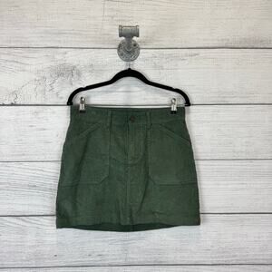 Roxy Women's Amazing Break Green Corduroy Mini Skirt Size Medium